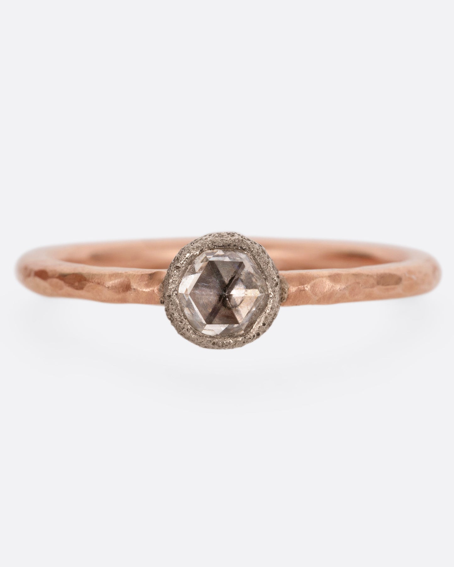 Rose and White Gold Diamond Ring
