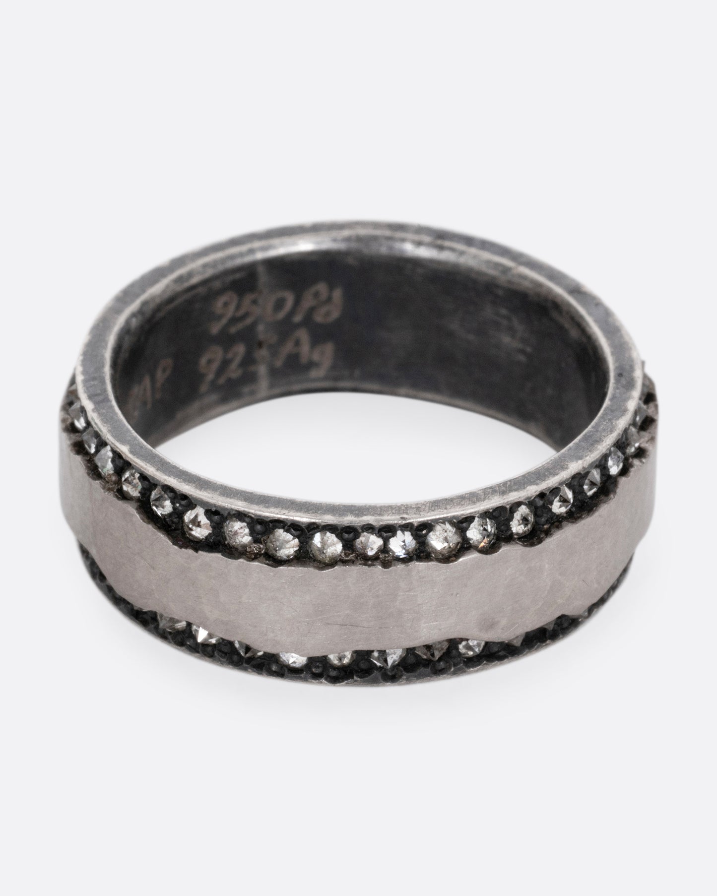 Inverted Diamond Platinum Ring