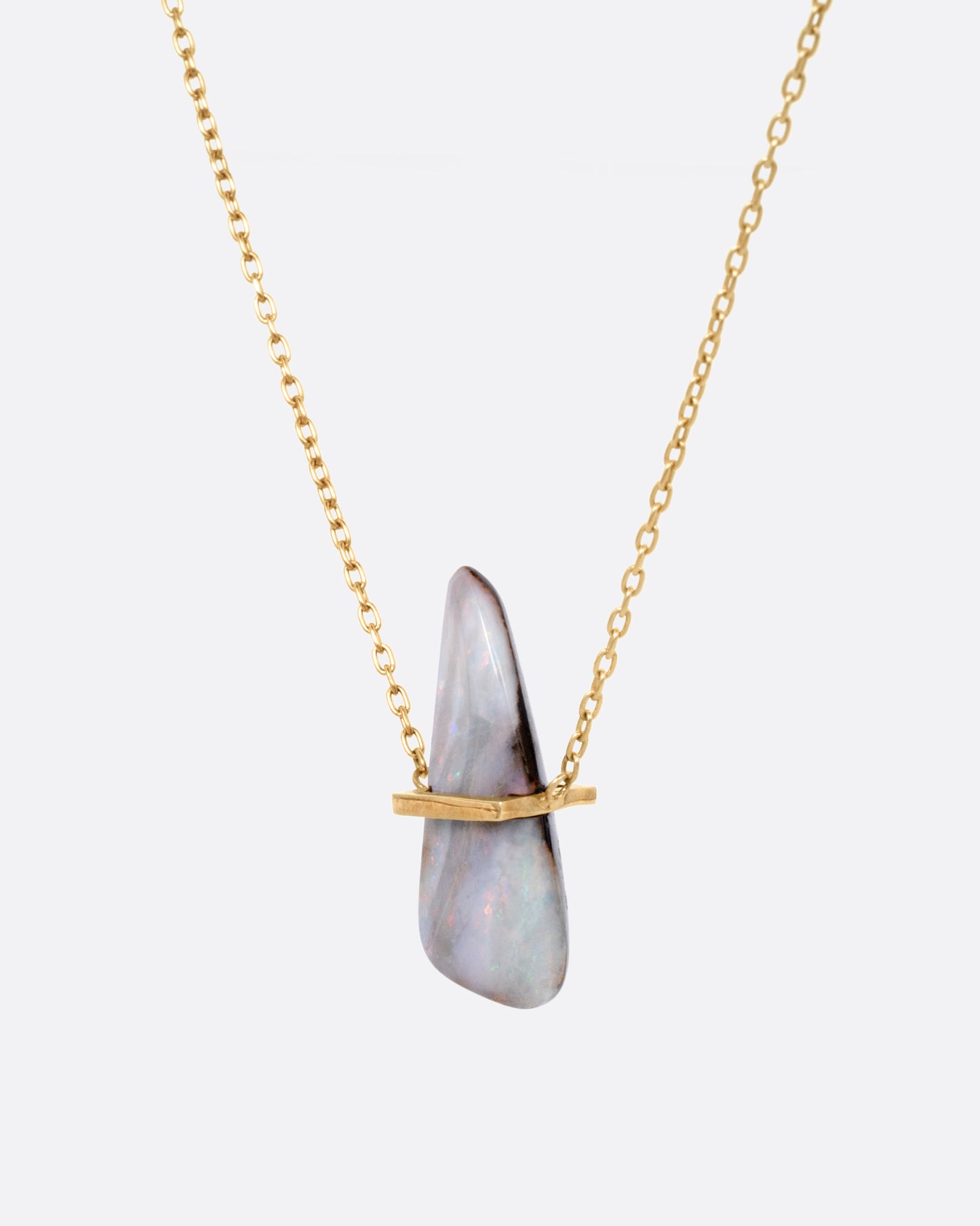 Boulder Opal Band Pendant Necklace