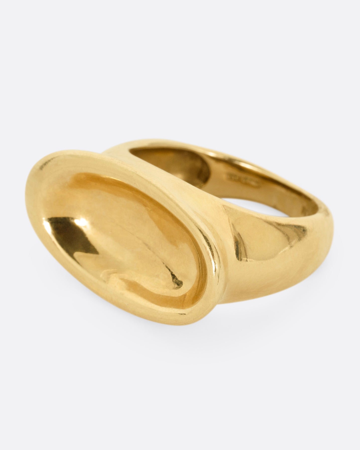 Concave Signet Ring