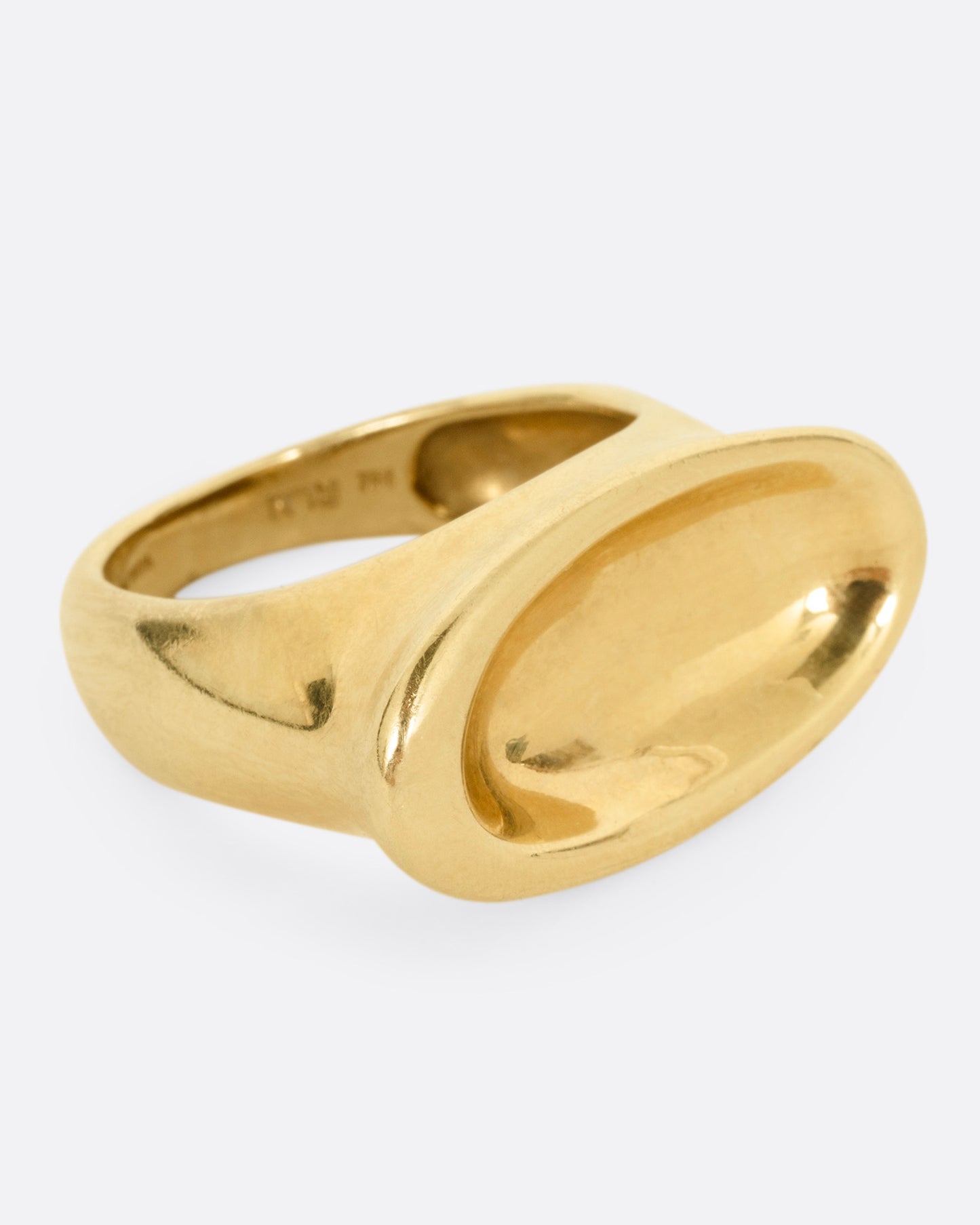 Concave Signet Ring