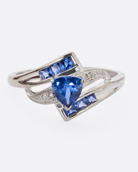 Sapphire and Diamond Wrap Ring