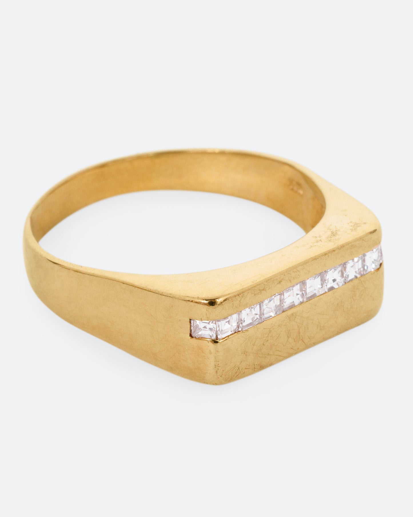 Rectangular Diamond Signet