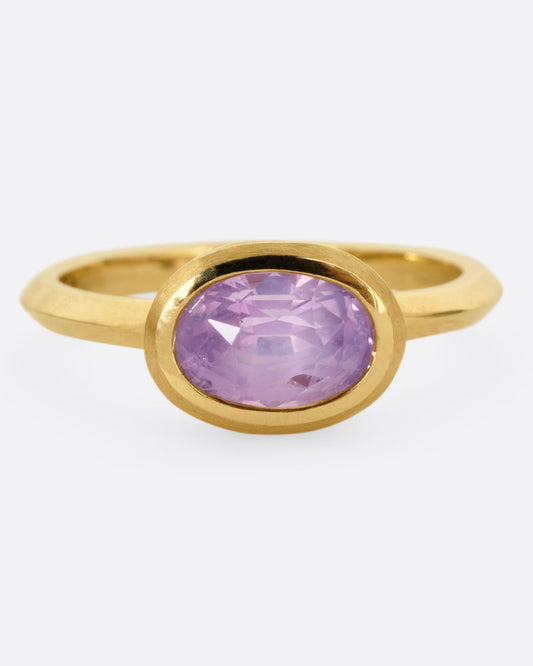 Oval Lilac Sapphire Ring