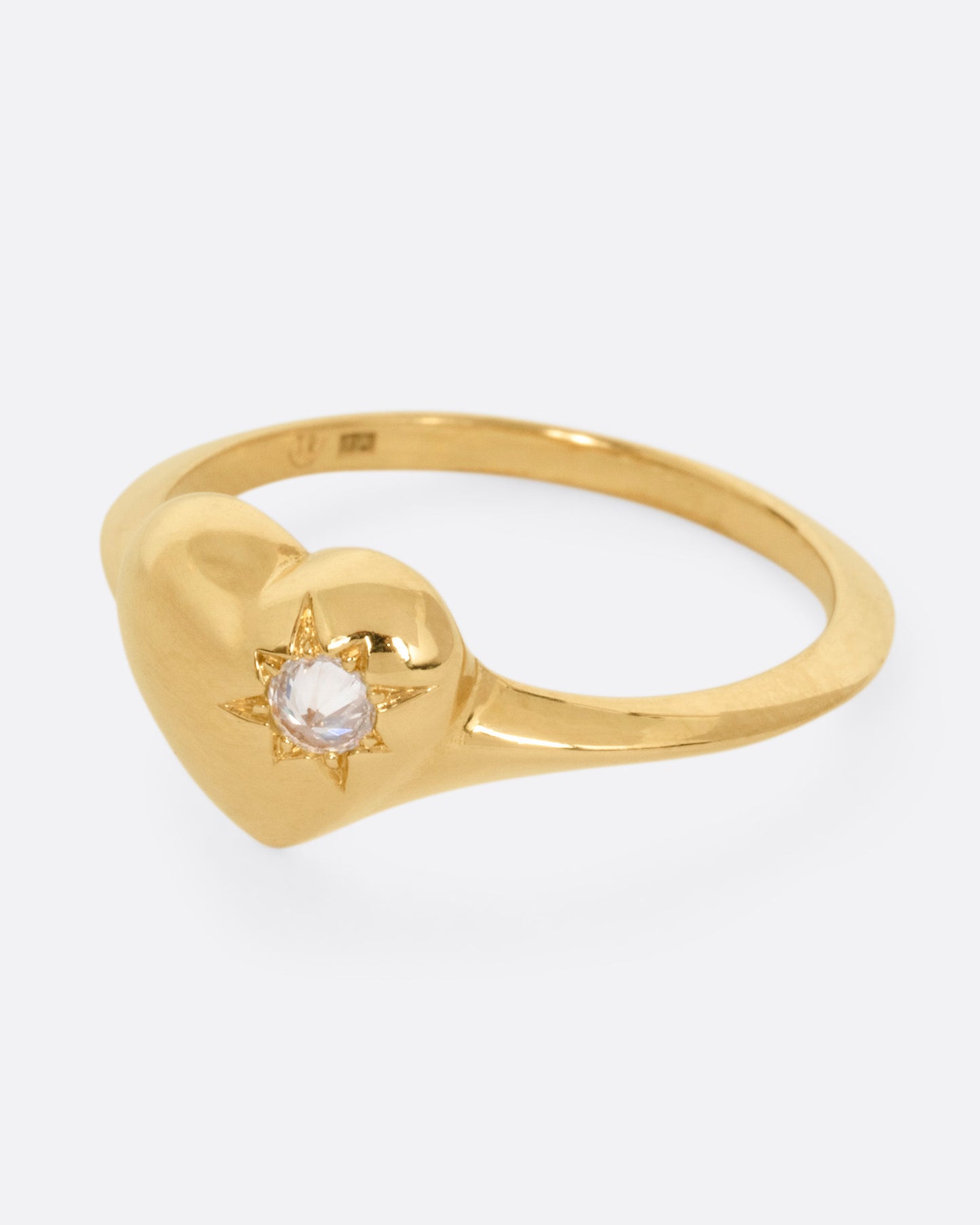 Barbed Diamond Heart Ring