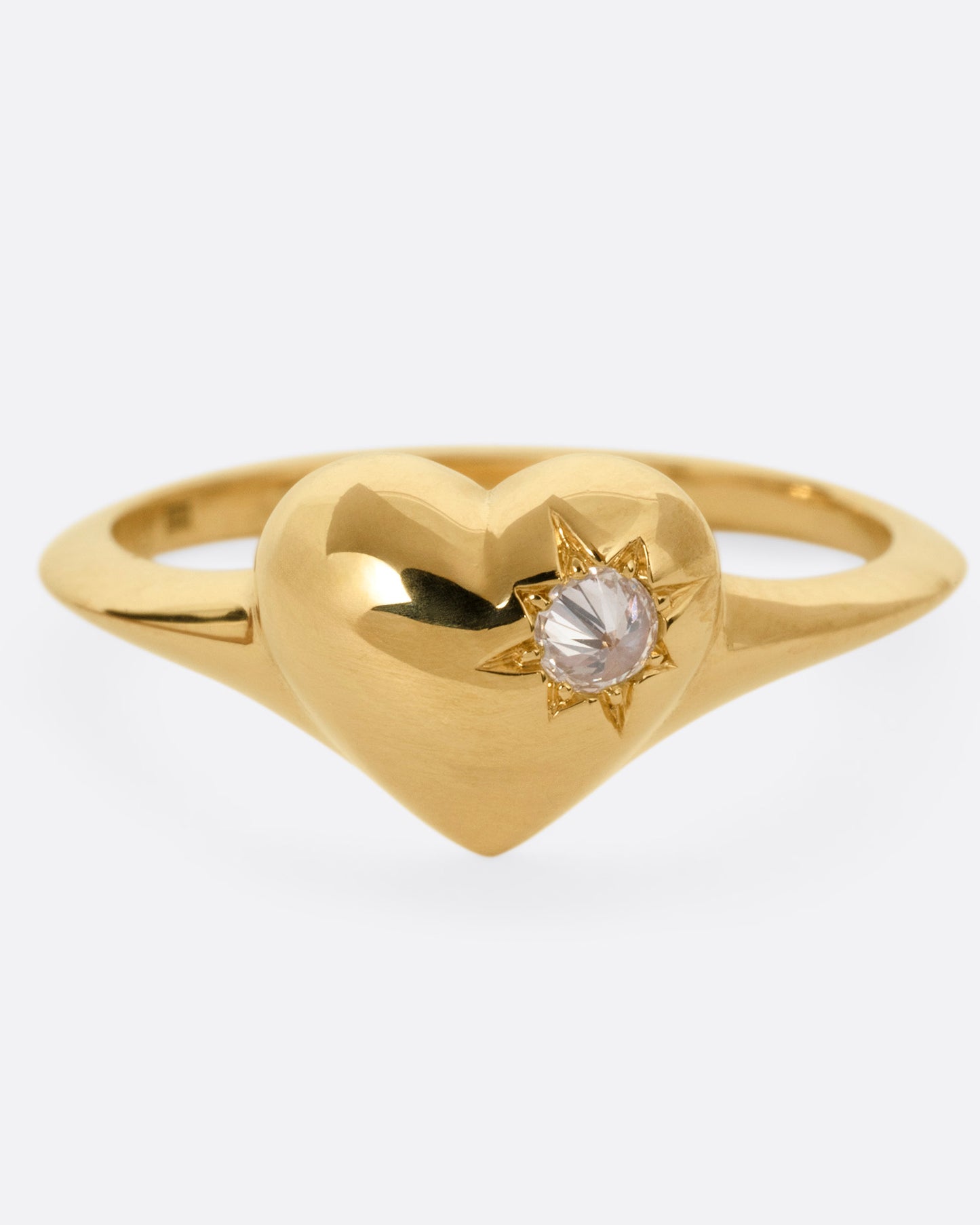 Barbed Diamond Heart Ring