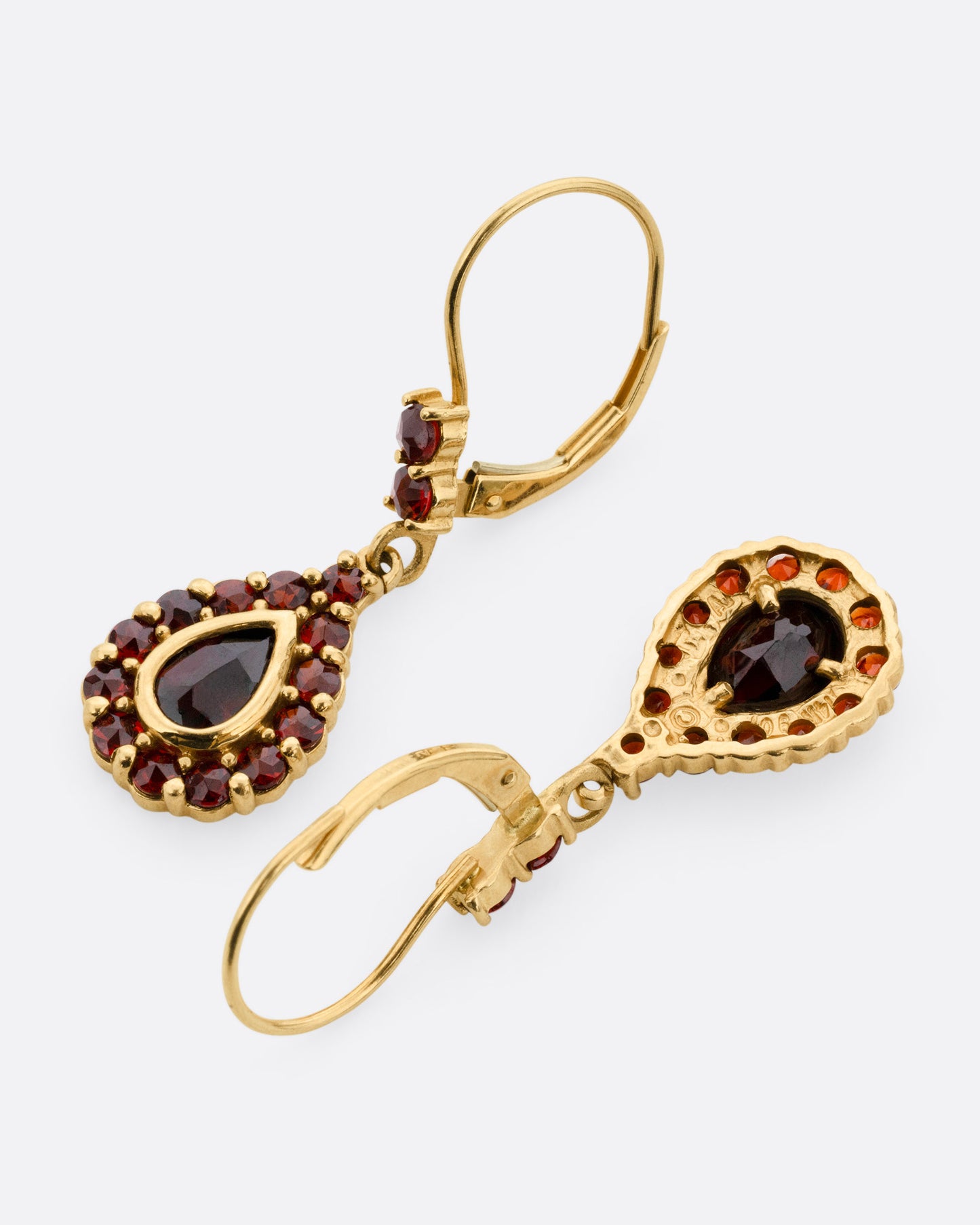 Garnet Drop Earrings