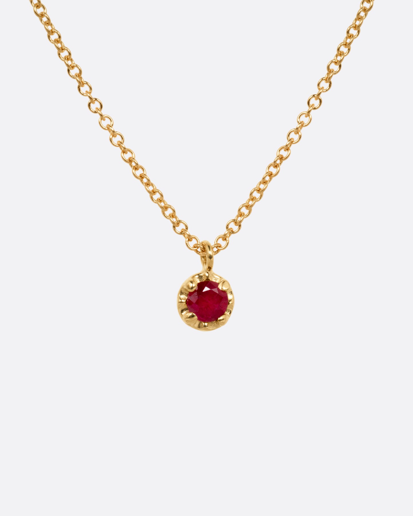 Ruby Solitaire Necklace