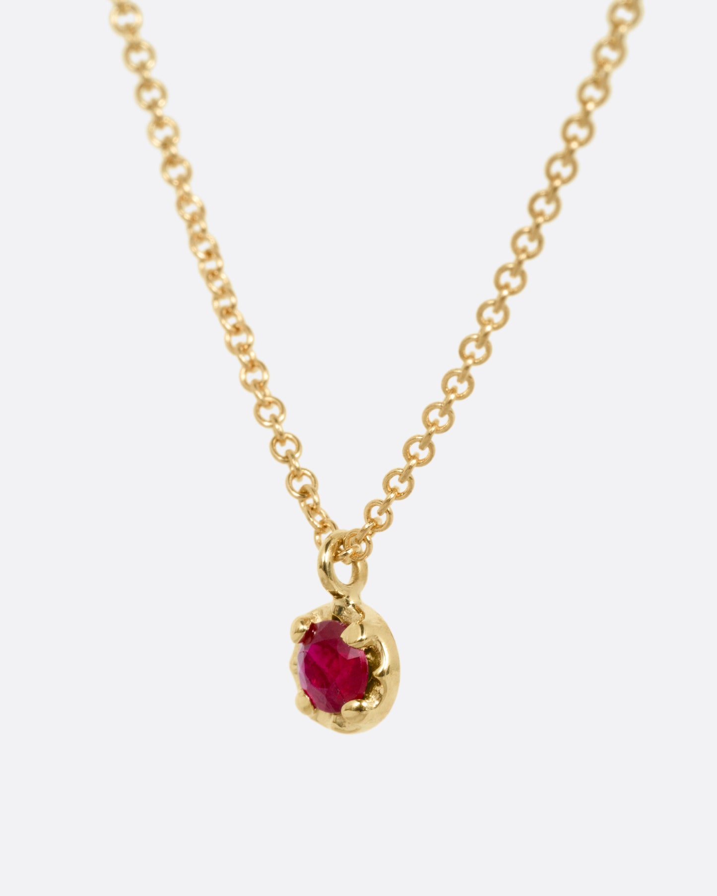 Ruby Solitaire Necklace