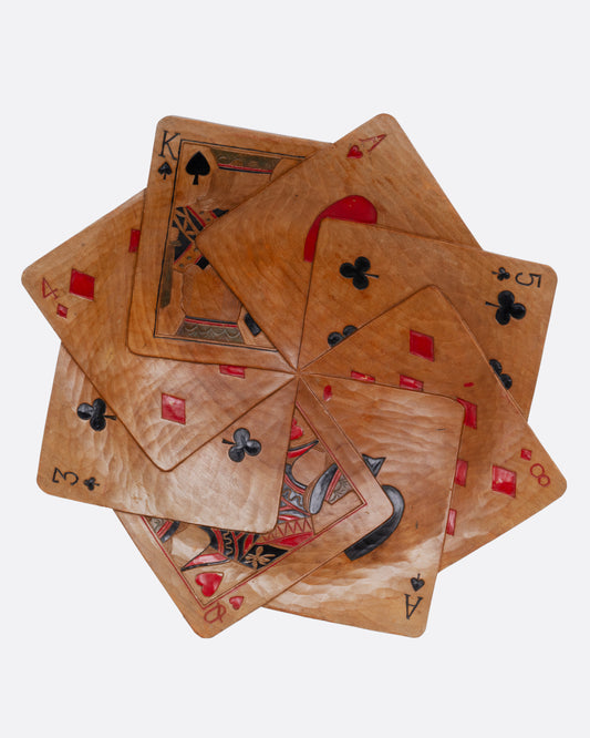Wooden Playing Card Bowl