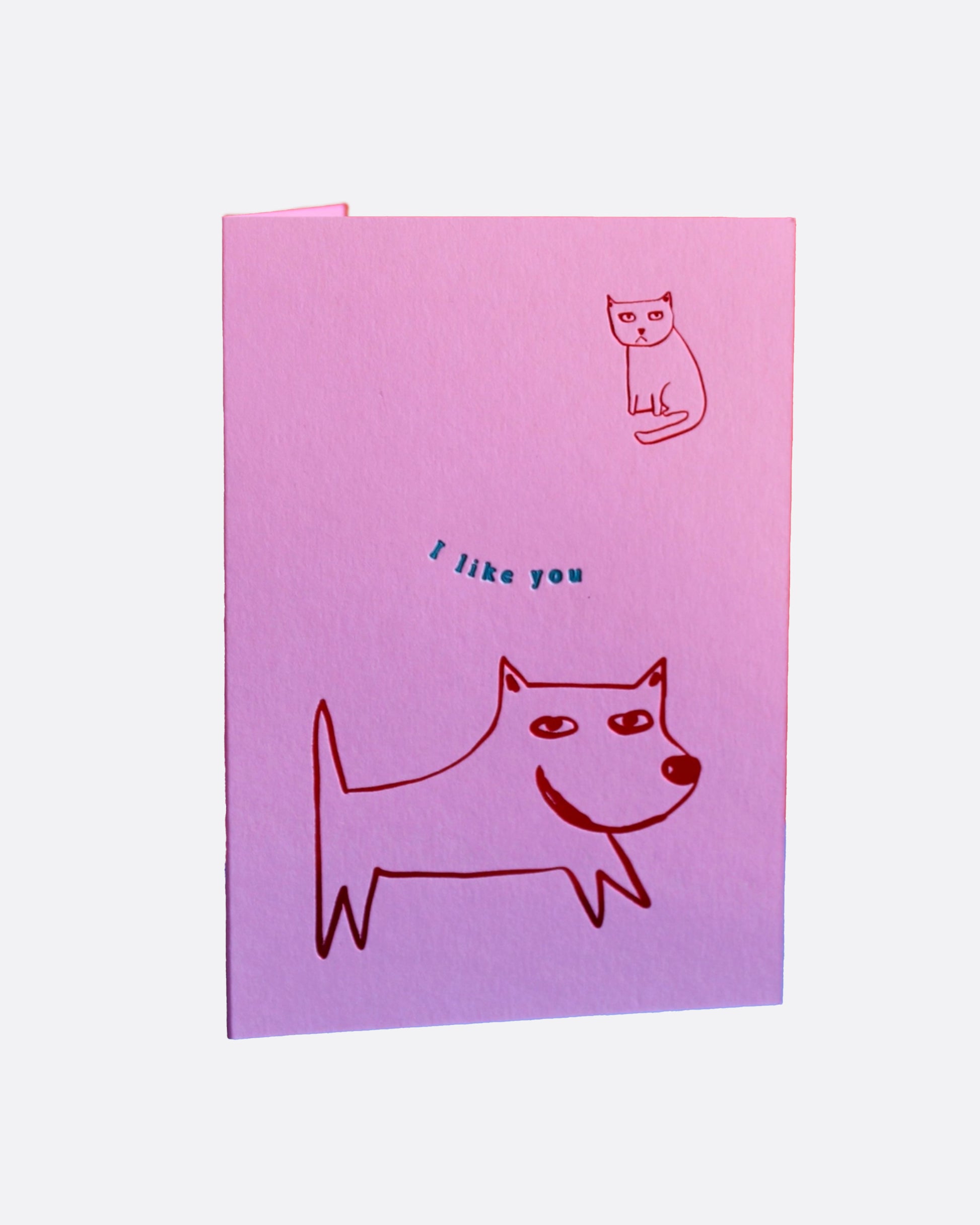 A simple phrase is sometimes all you need; this card says it with foil embossed friends.