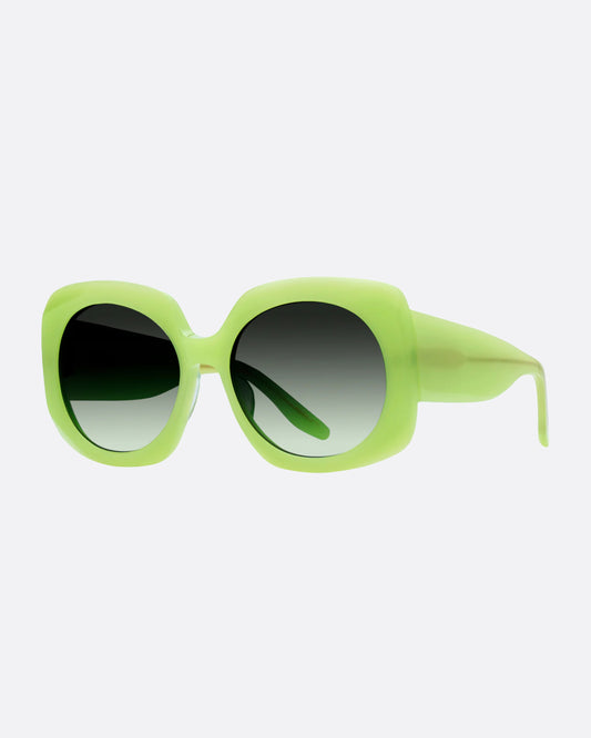 These vibrant Limelight frames with Julep green lenses have a mod edge.