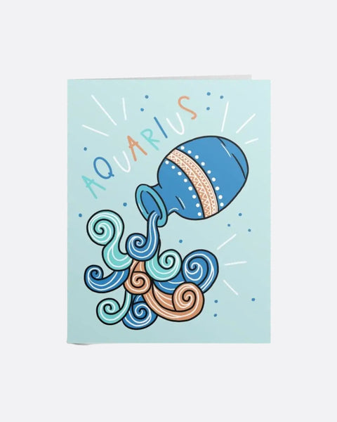 Aquarius Zodiac Card – Love Adorned
