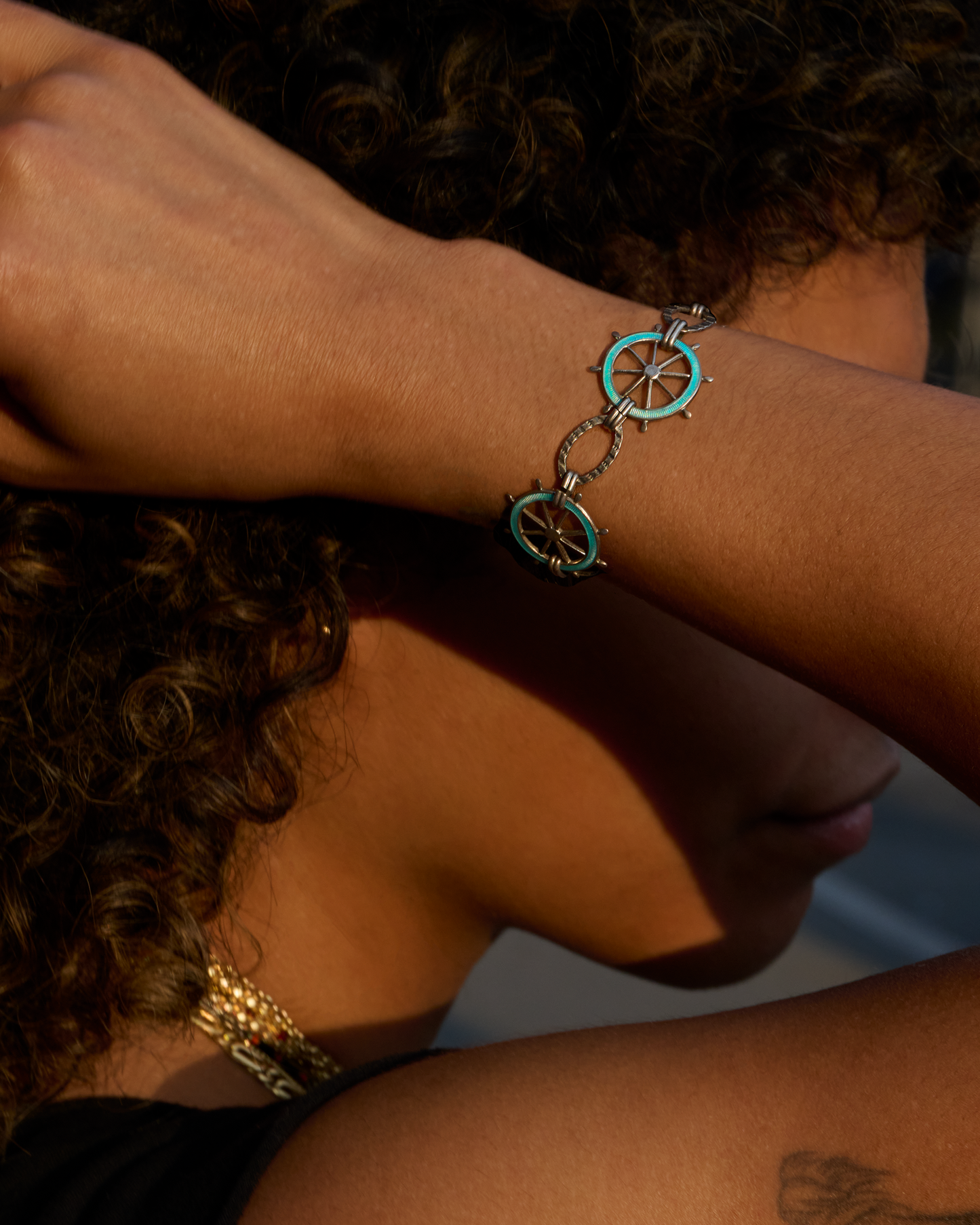Ship's Wheel Link Bracelet