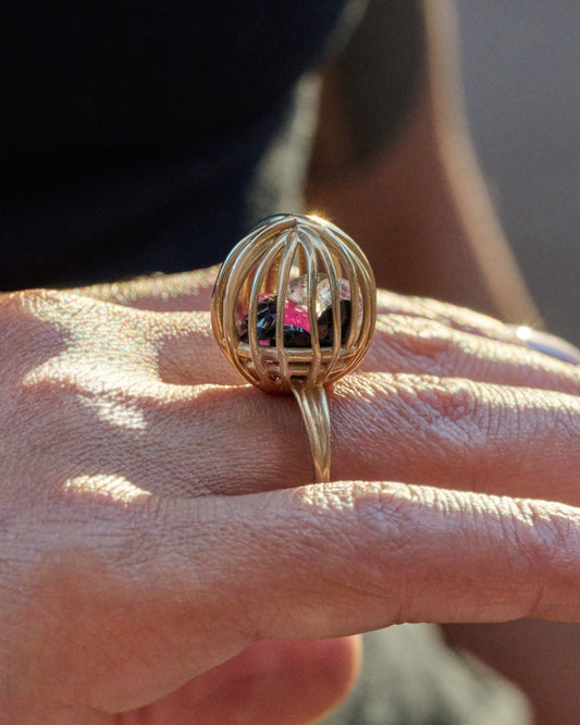 Ruby and Sapphire Rattled Ring
