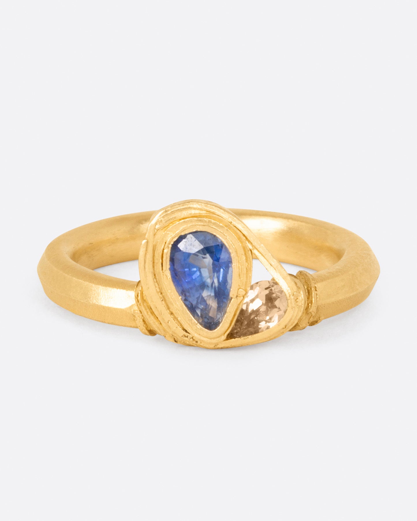 Double Pear Sapphire Ring
