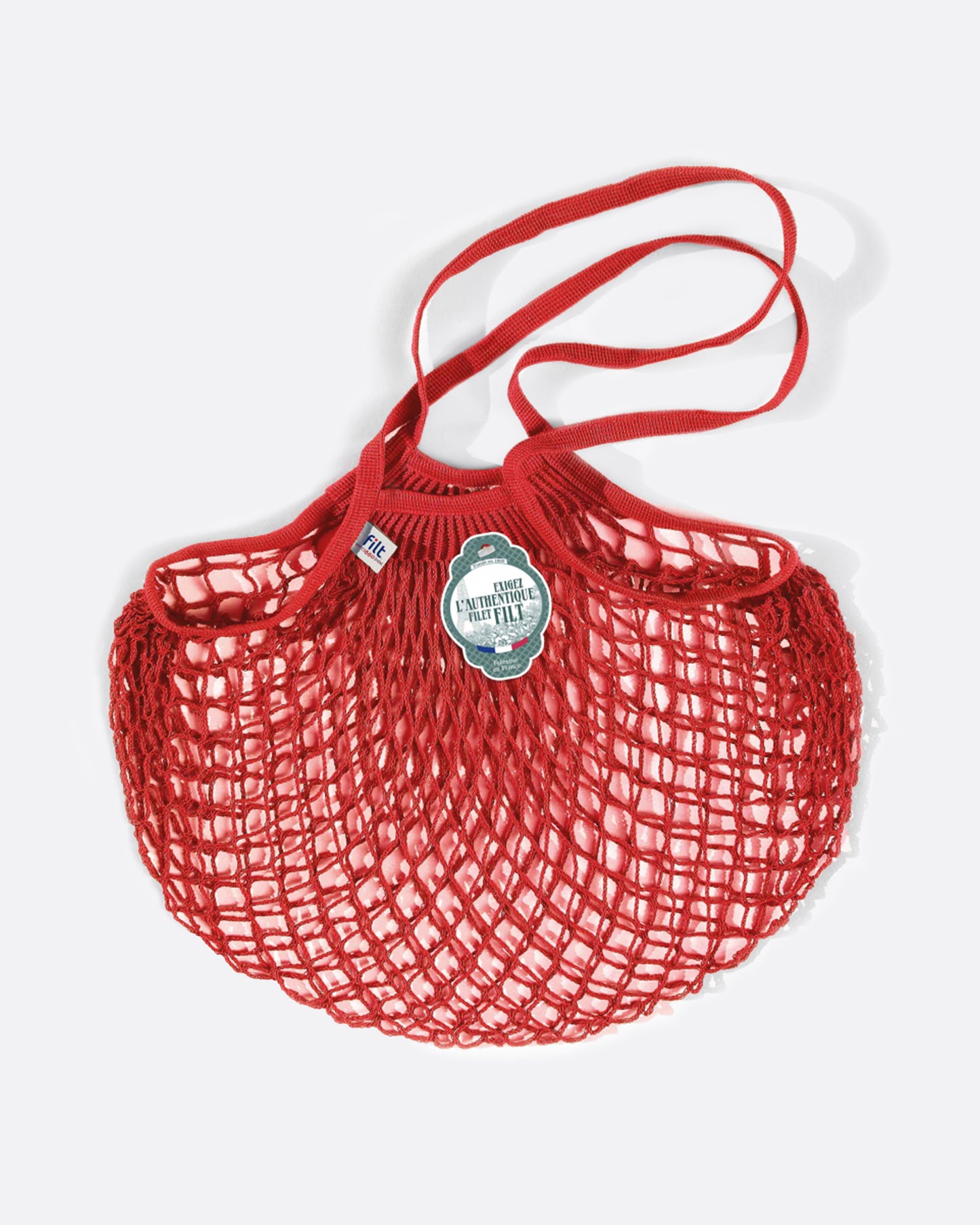 This coral-y red bag is perfect for the farmer's market.