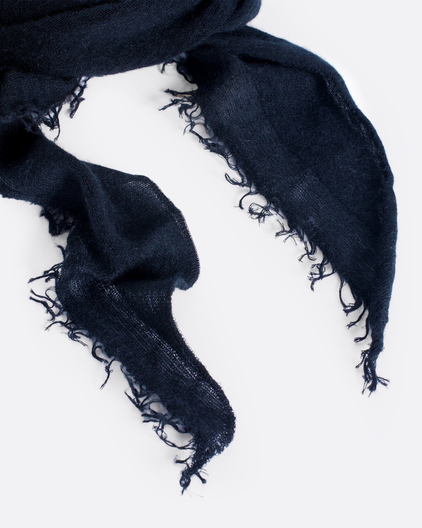 this is a rare cashmere piece you'll never take off. Style as a scarf, babushka, shawl, layer under chunky necklaces, or tie it on your bag. Available in warm beige, navy, black, and charcoal milk.