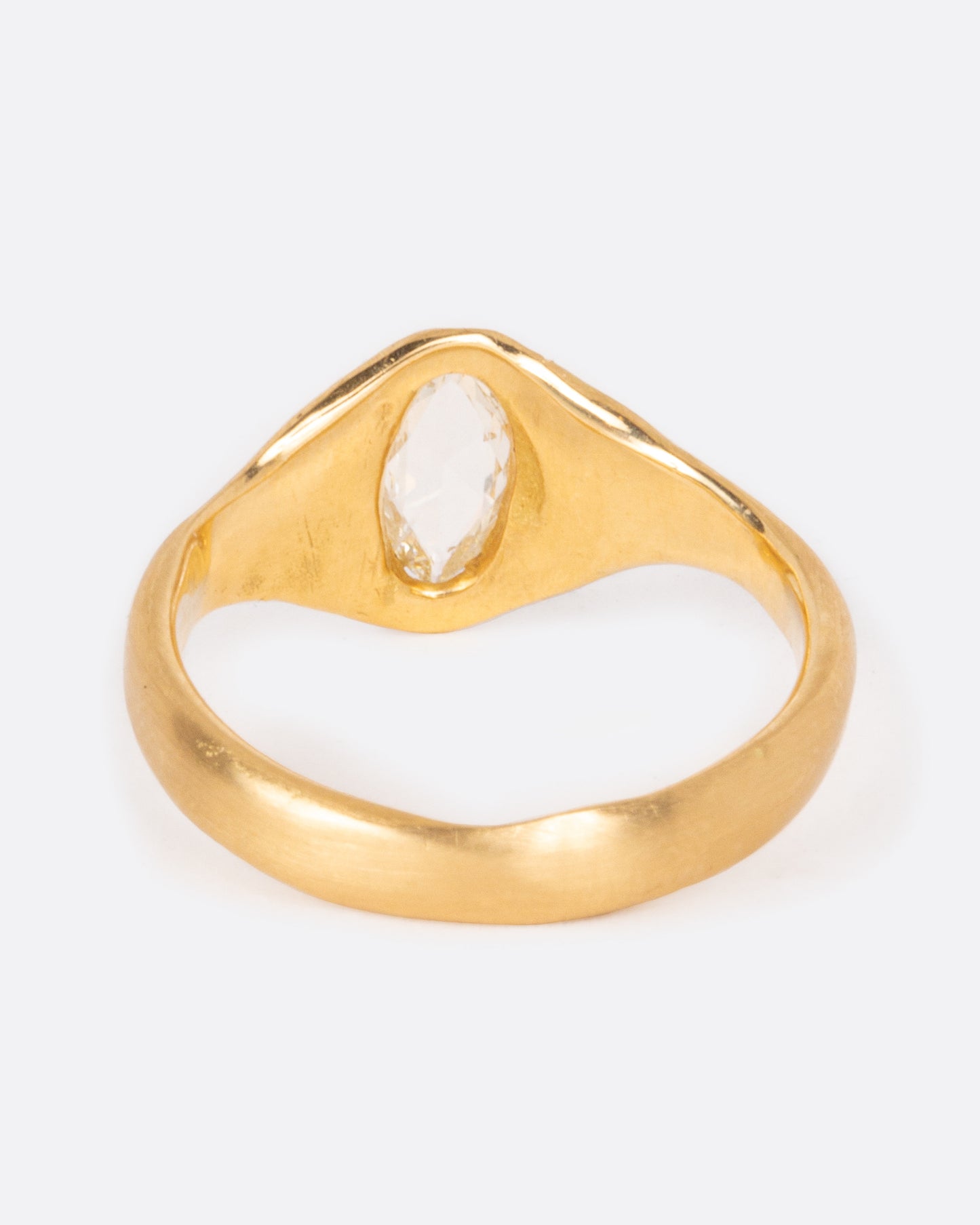 Marquis Diamond Signet Ring