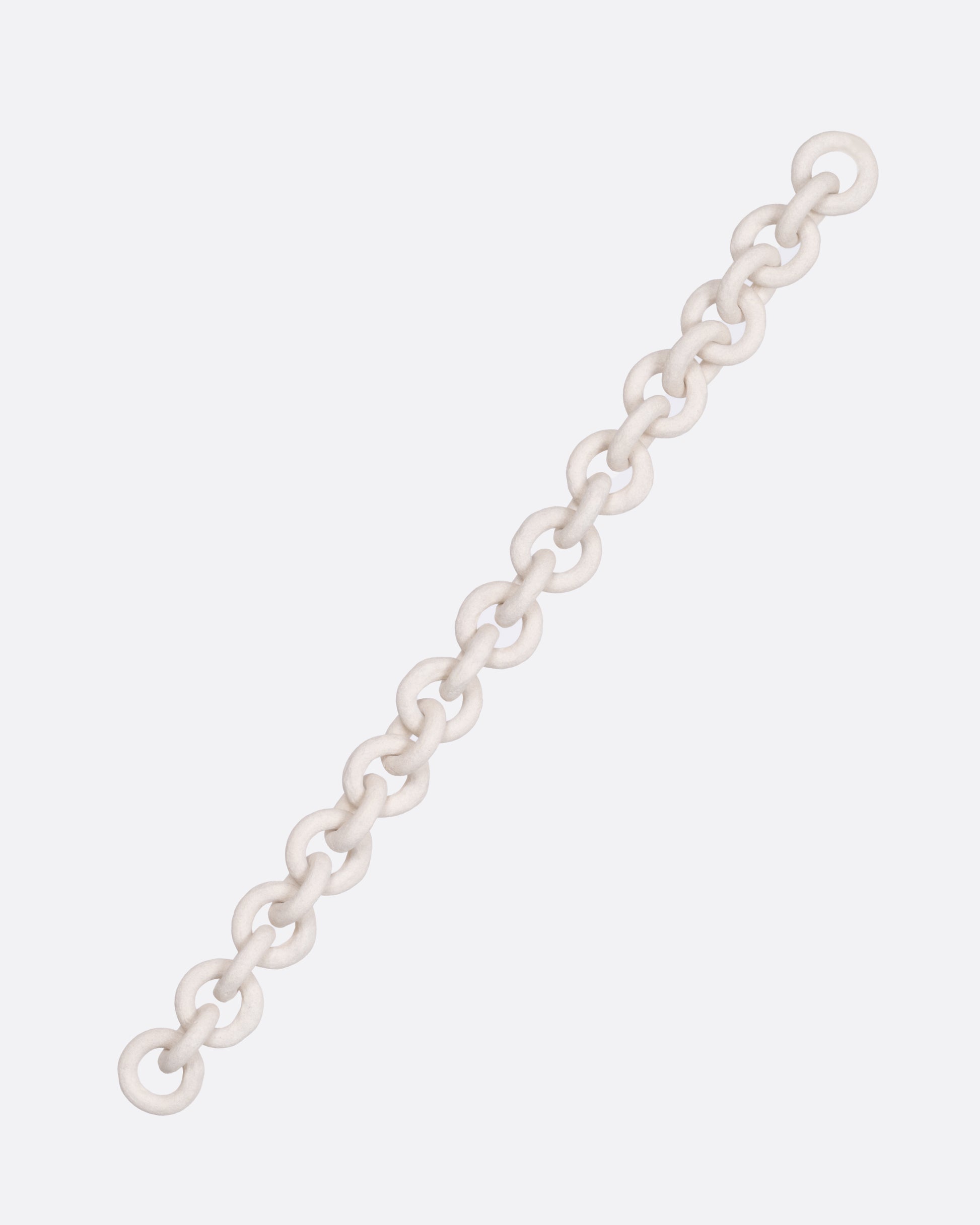 A white ceramic chain.