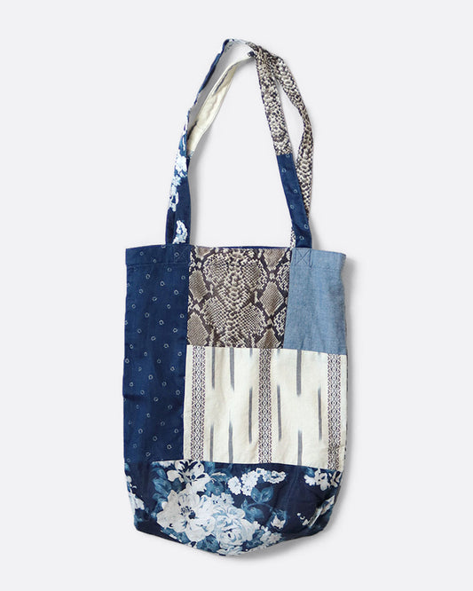 Patchwork Indigo Novel Tote Bag
