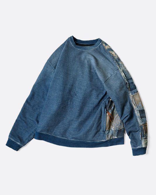 Boro 2 Tones Indigo Big Sweatshirt