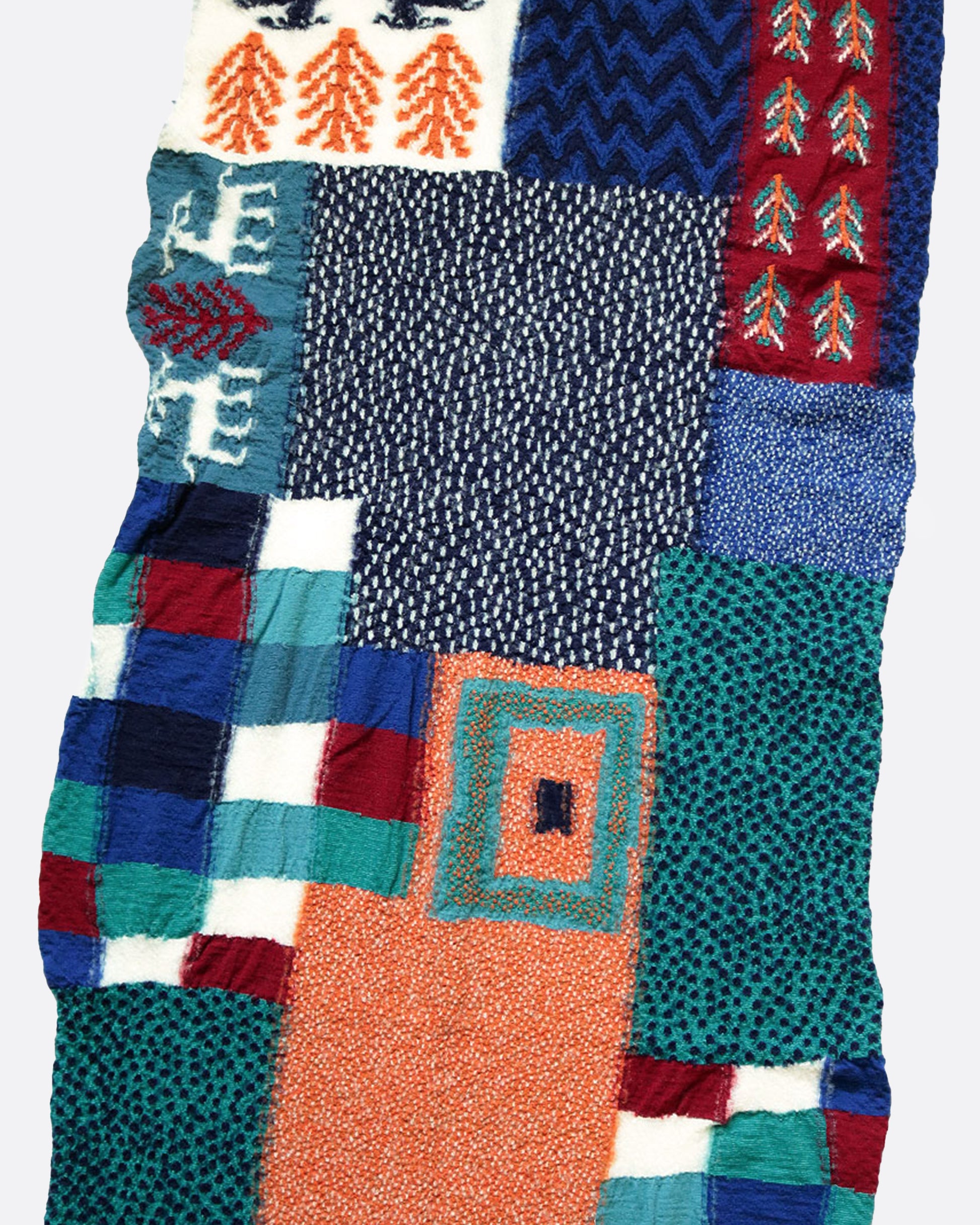 Inspired by different patterns found in gabbeh carpets, this time in shades of blue, red and peach.