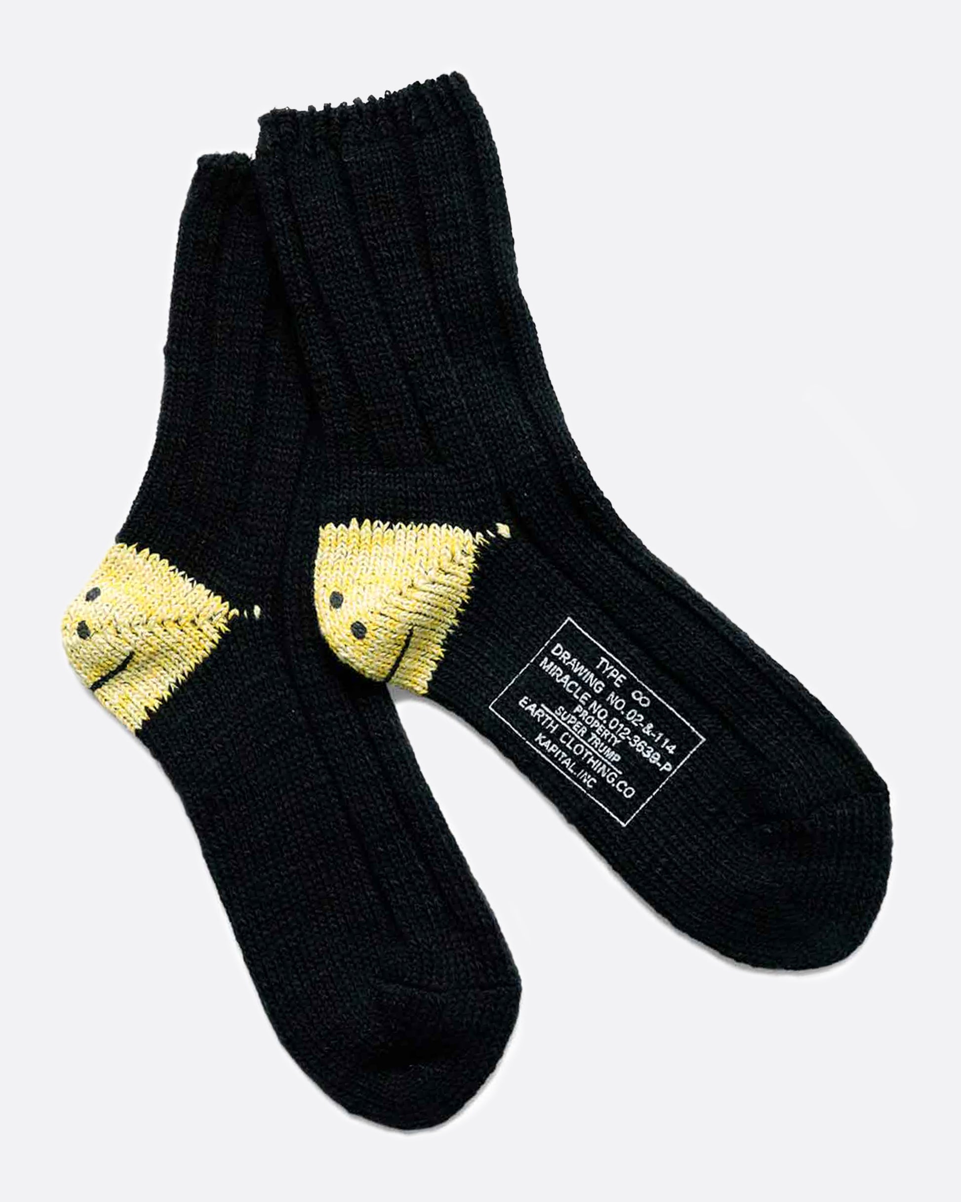 Everyone's favorite smiley socks, this time in a stretchy, breathable cotton blend.