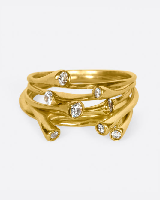 Cool from every angle; there is no wrong way to stack these rings.