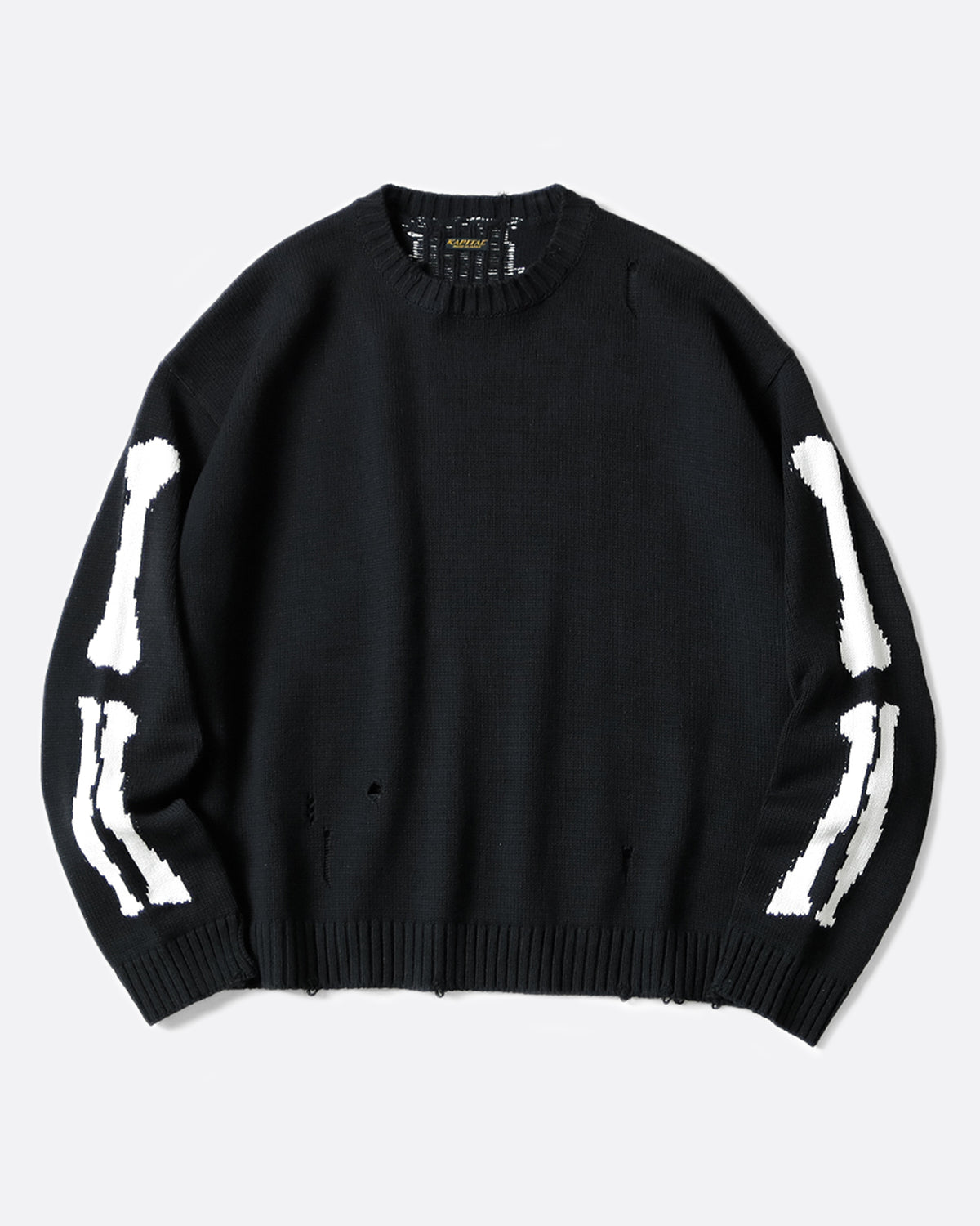 Kapital Cotton Bone Sweater - Black – Love Adorned