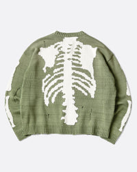 Kapital Cotton Bone Sweater - Green