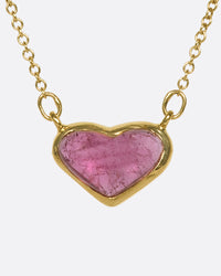 Rubellite Heart Necklace