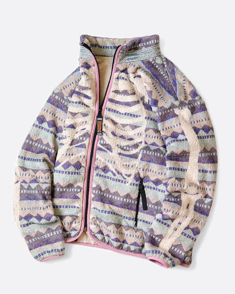 Kapital Stripe & Bone Fleece Jacket