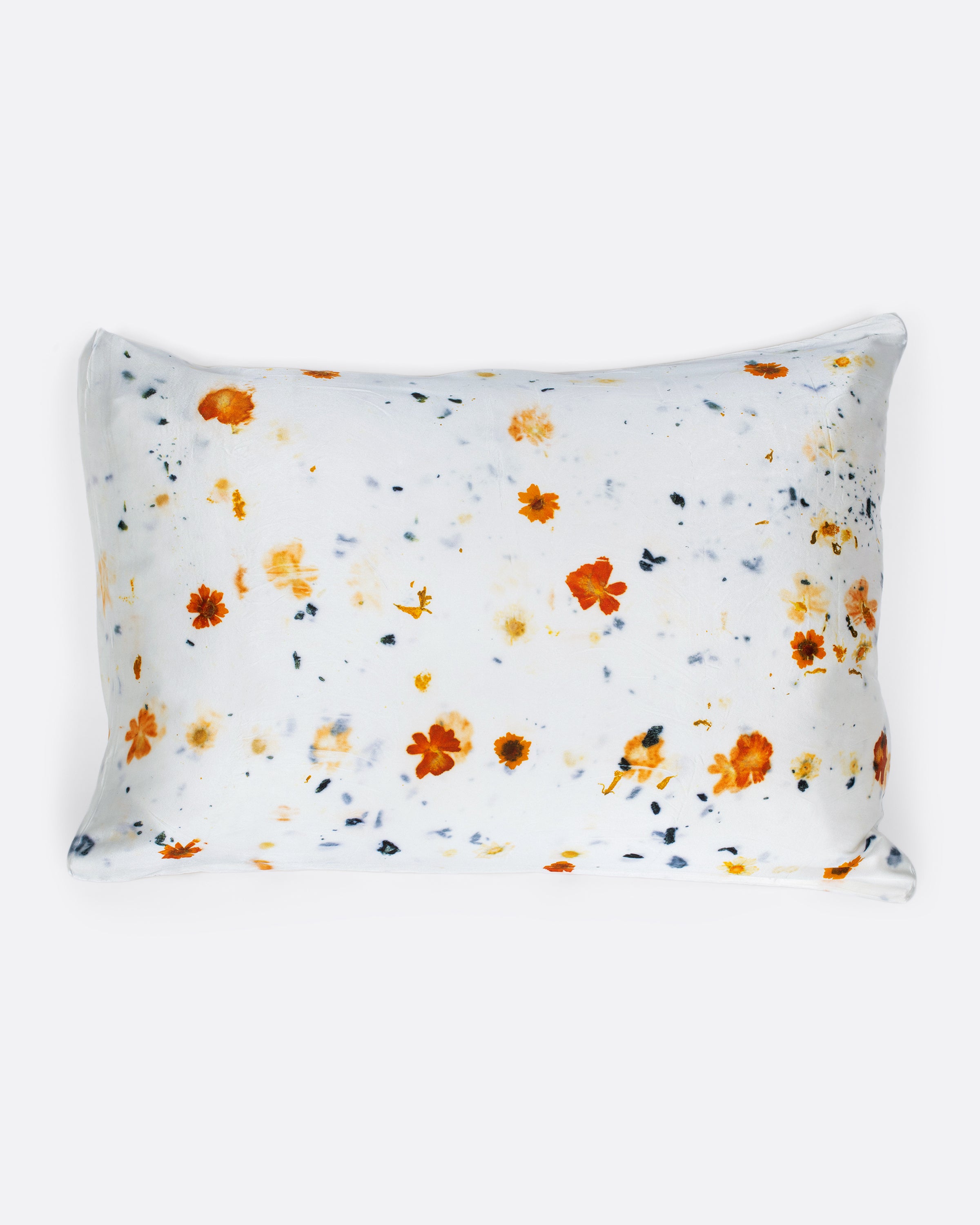 Plant Dyed Orange Botanical Silk Pillowcase Love Adorned