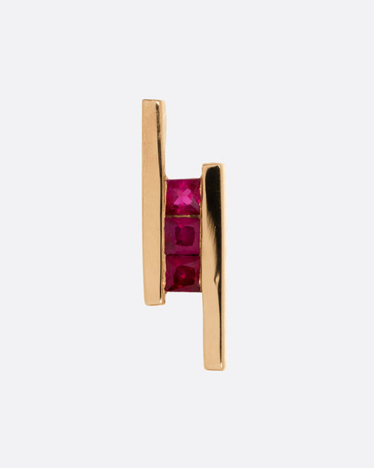Mini Elena Ruby Stud Earring