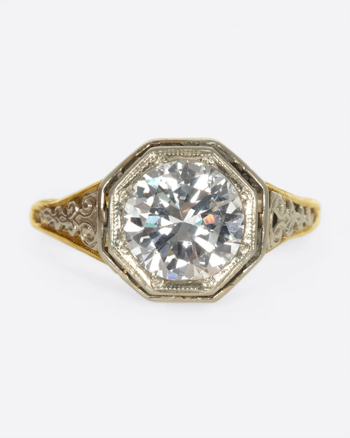 OCTAGONAL DIAMOND RING