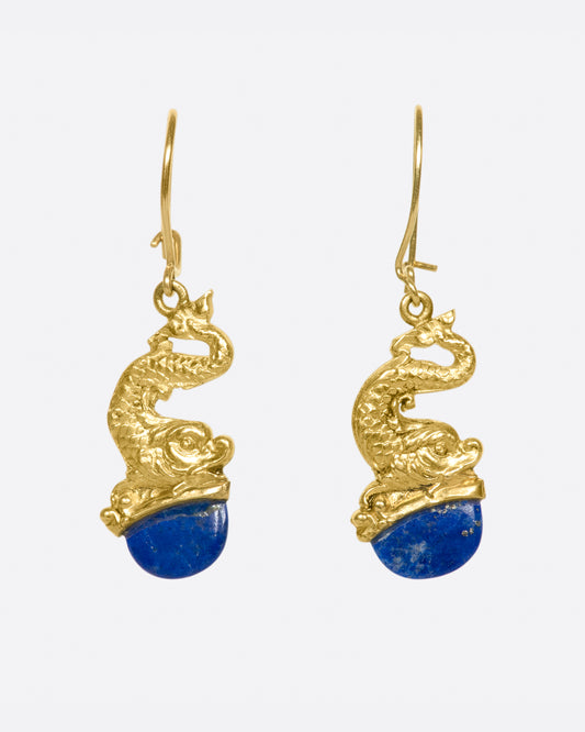 A pair of lucky gold koi; symbolic of strength, patience, and prosperity.