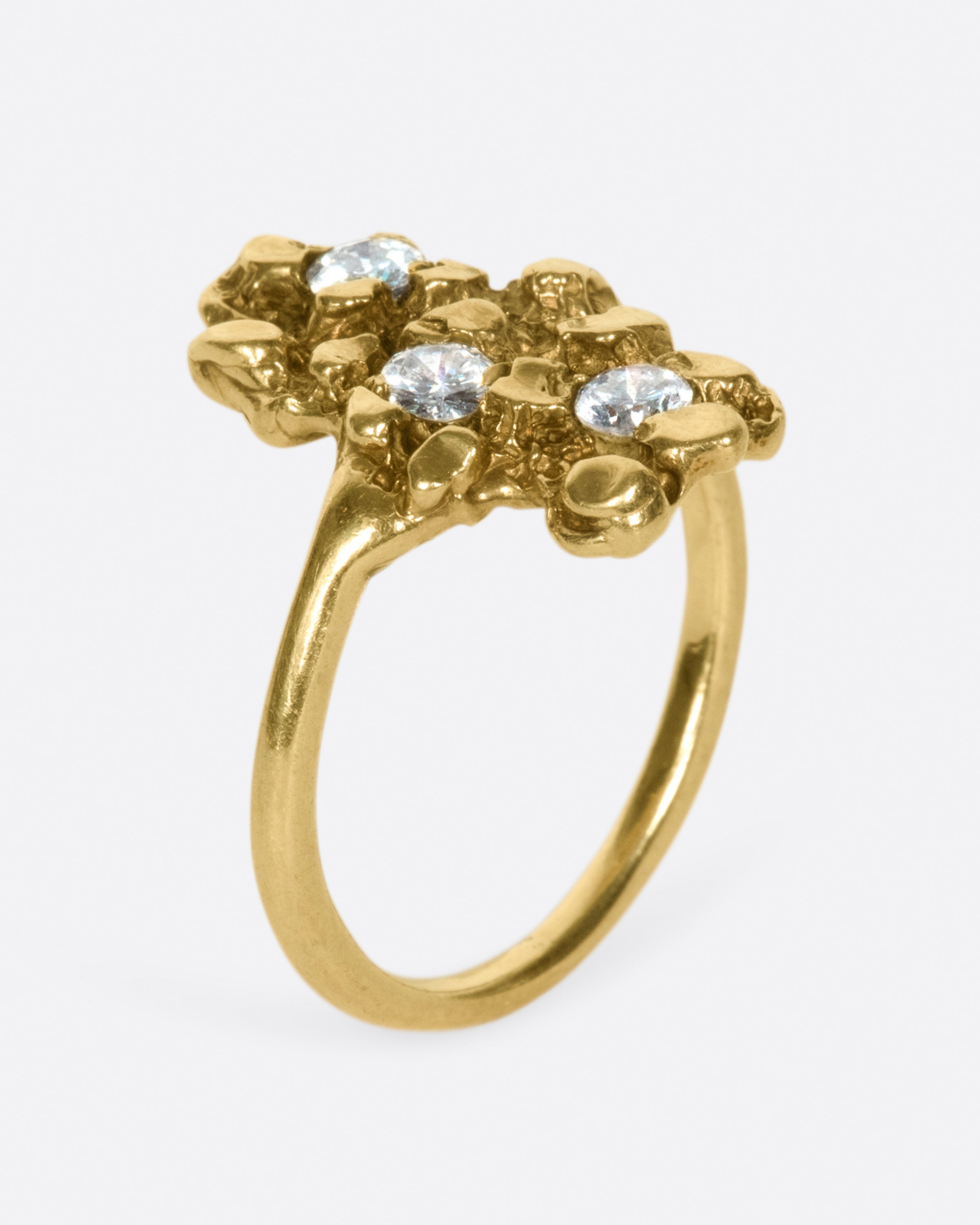Mini Cobblestone Ring - Diamond - Emilie Shapiro Studio