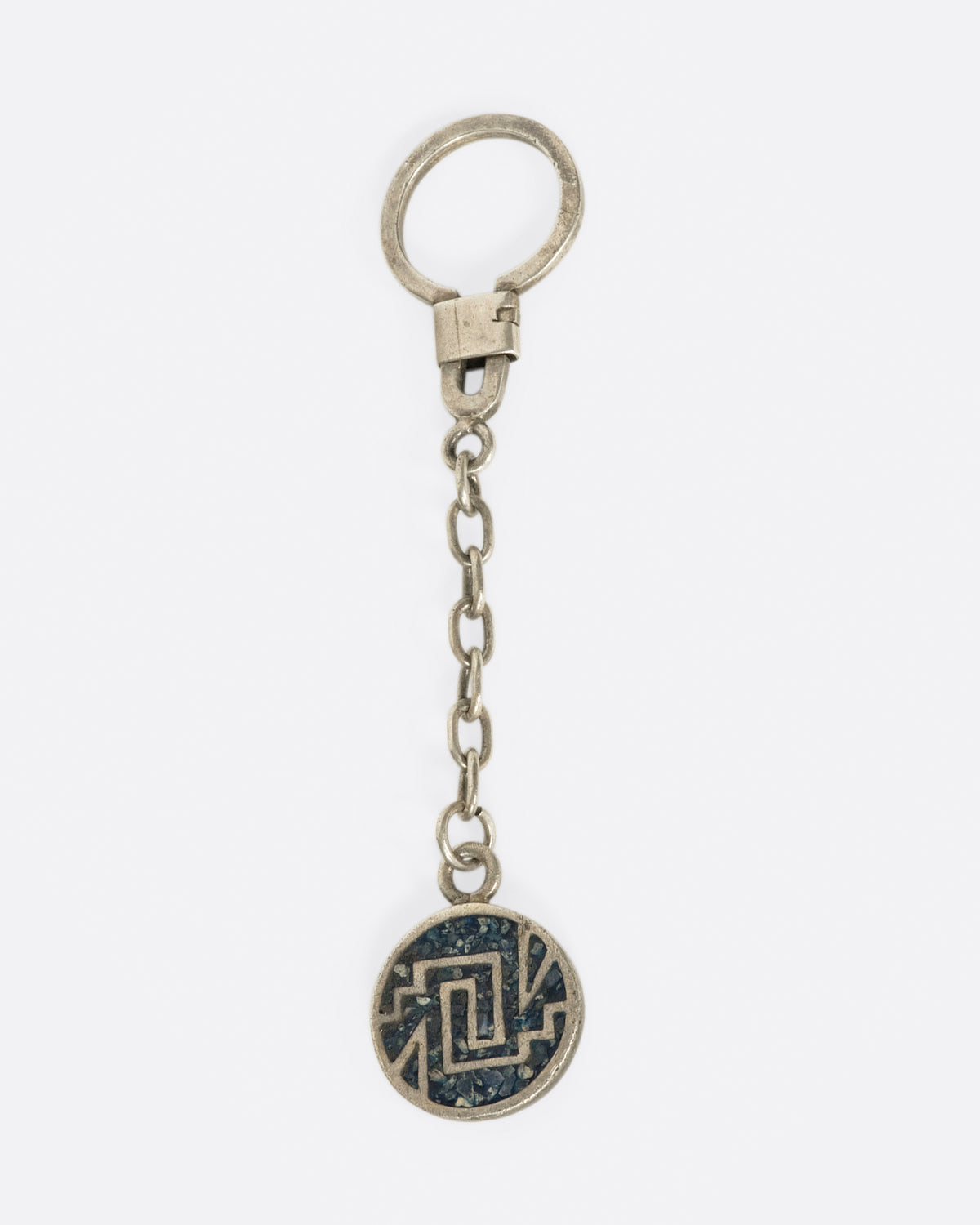 Aztec Key Chain Vintage Sterling Silver & Sodalite Aztec Keychain – Love Adorned