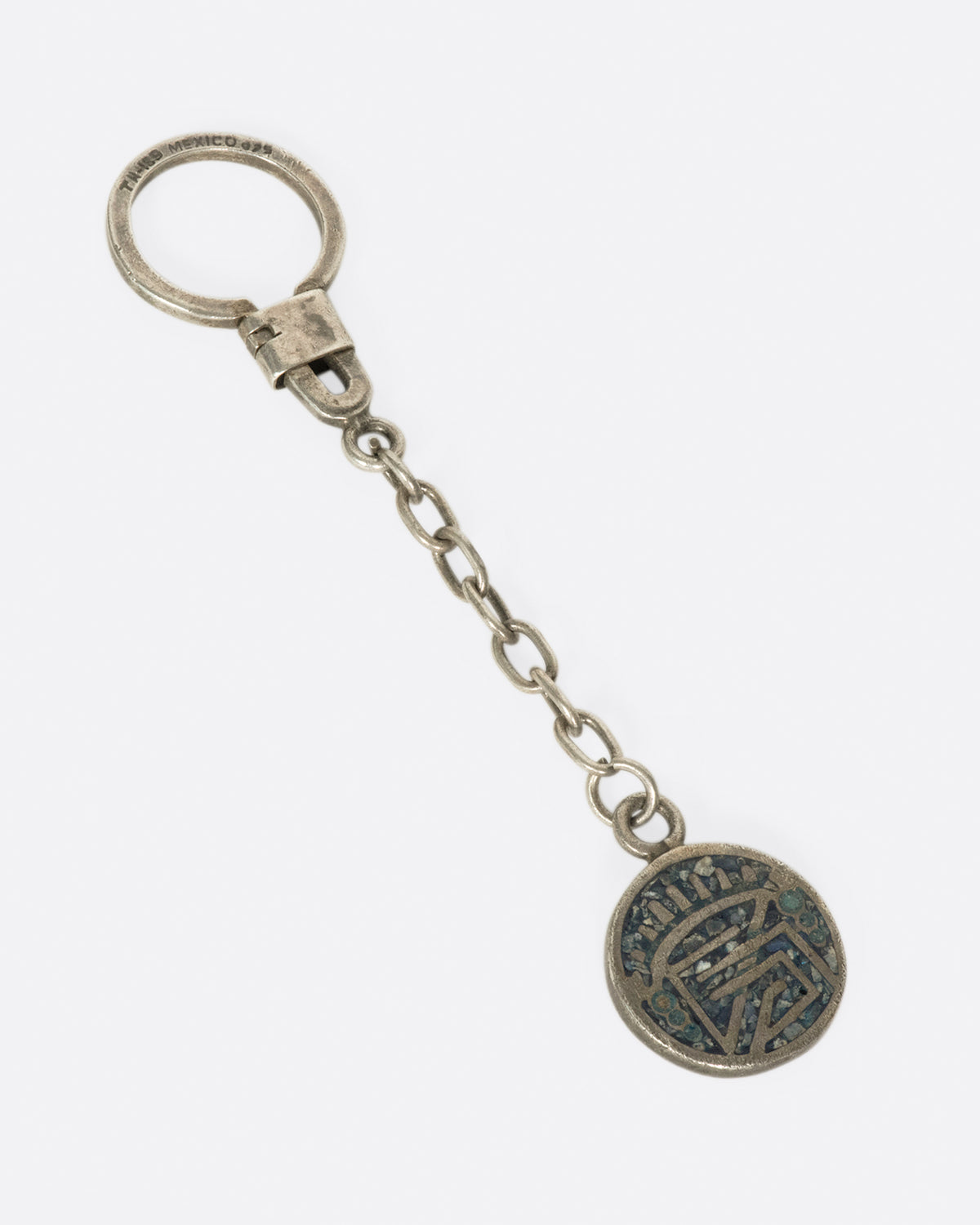 Aztec Key Chain Vintage Sterling Silver & Sodalite Aztec Keychain – Love Adorned