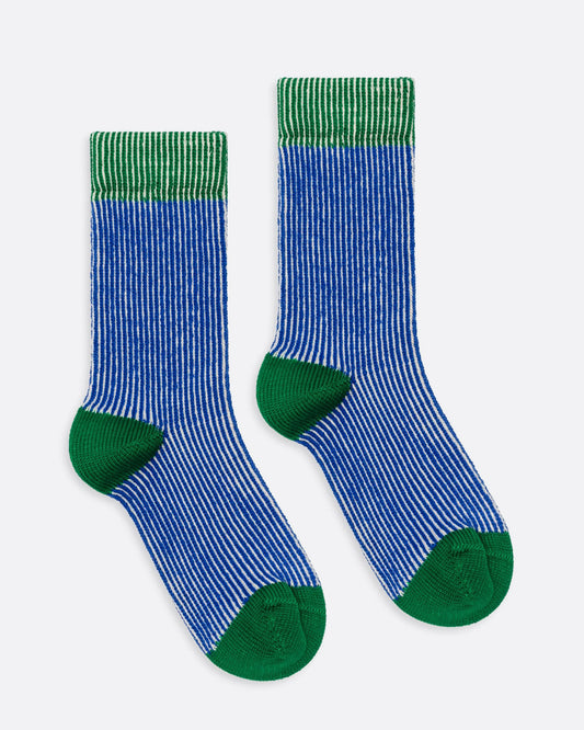 Cobalt Umbrella Crew Socks
