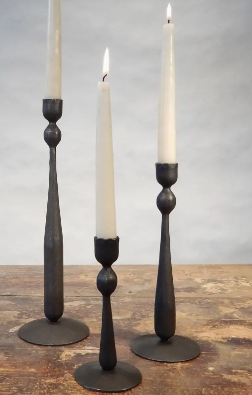 Copy of CERAMIC PLATE CANDLE HOLDER - SMOKE BLACK - 5IN