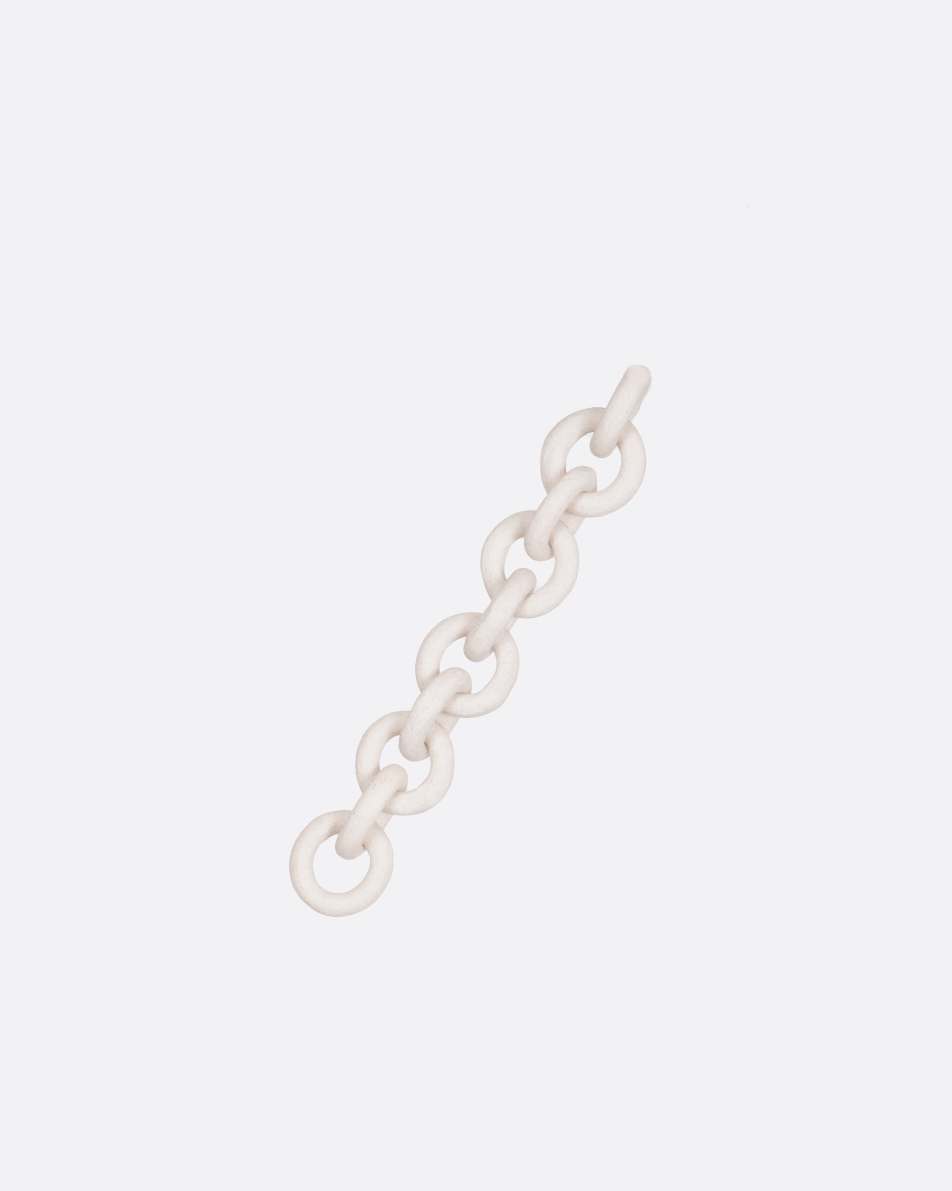 A white ceramic chain.