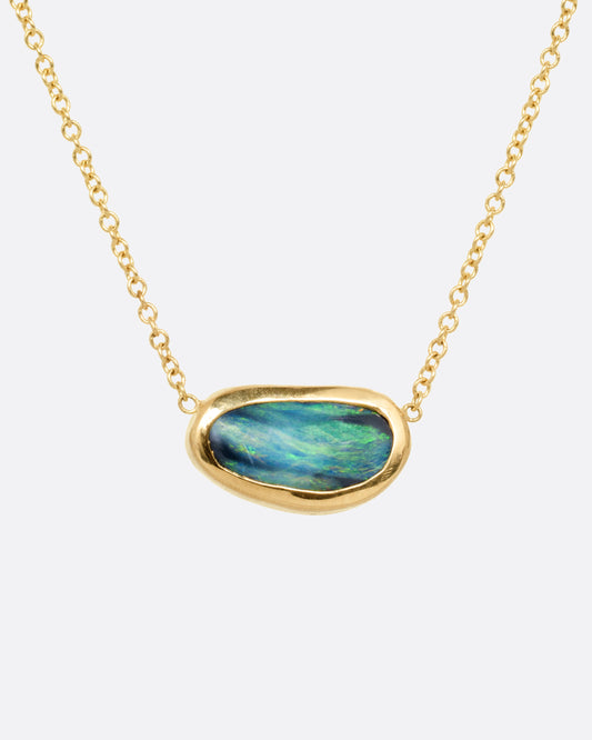 Lightning Ridge Opal Pendant Necklace