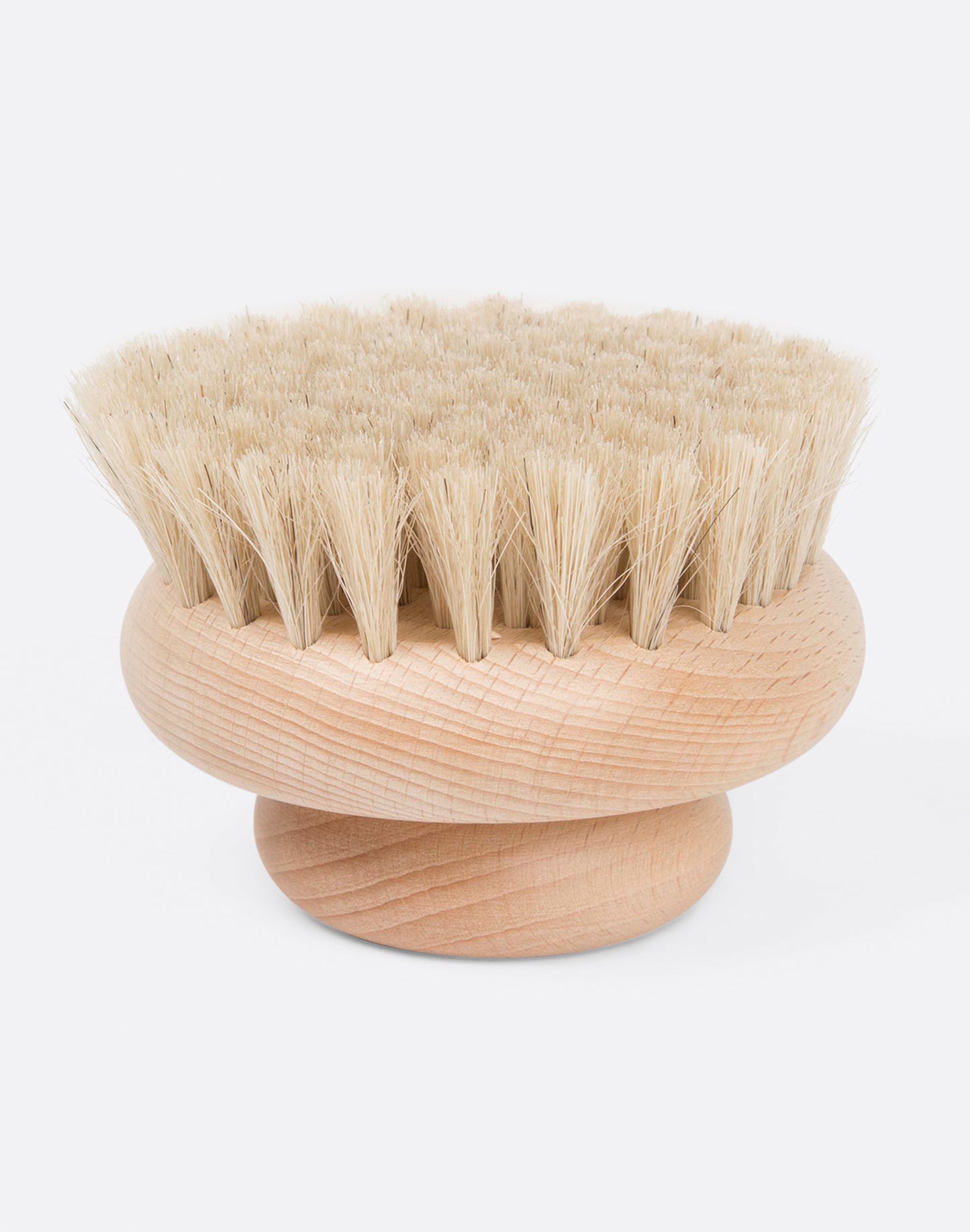Round beechwood dry brush, shown with the bristle-side facing up.