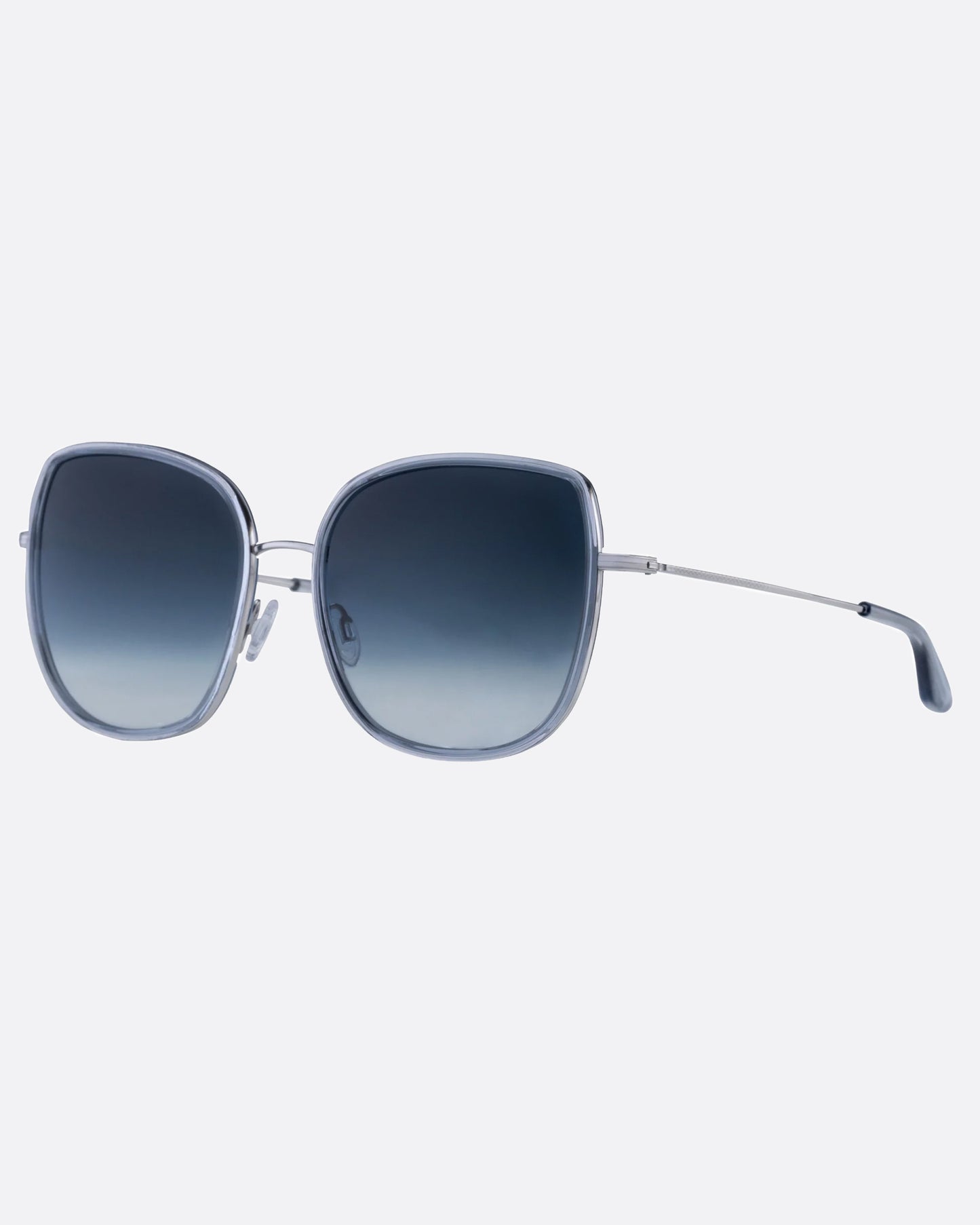 A pair of luxurious, but lightweight glamorous sunglasses crafted in titanium and Japanese acetate.