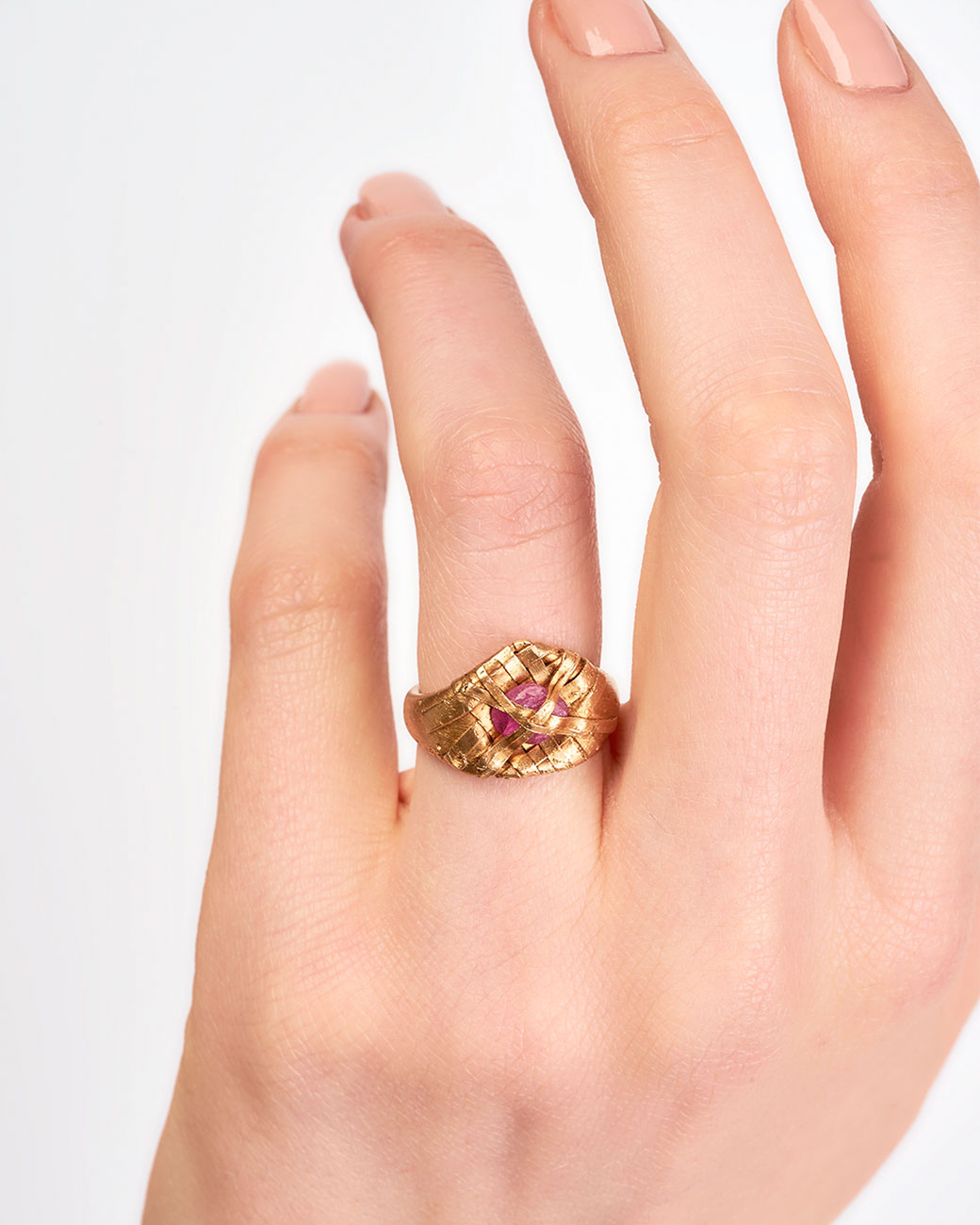 Ruby Woven Ring