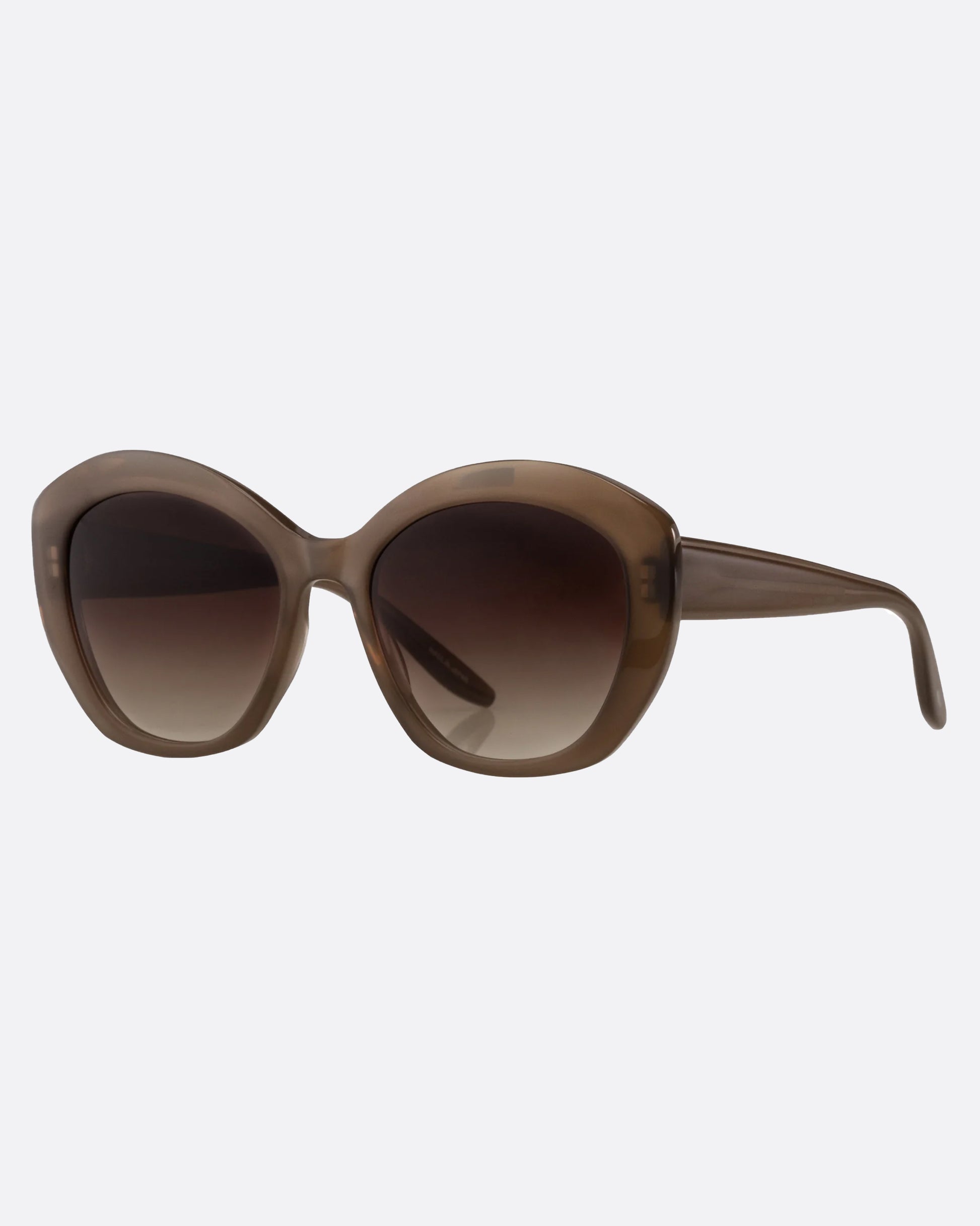 A retro update of mod sunglasses constructed in Japanese acetate.