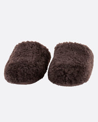 Sheepskin Slippers - Dark Brown