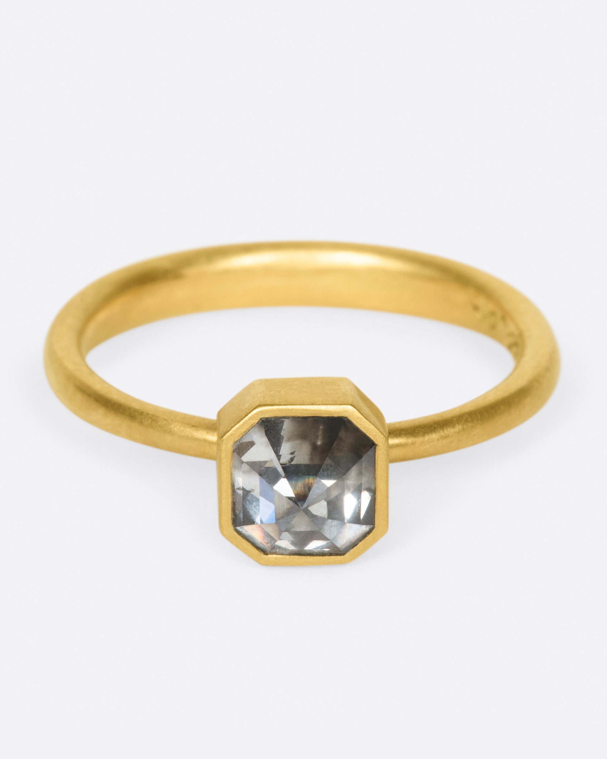 A smokey octagonal diamond ring by Lola Brooks.